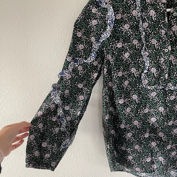J. Crew x Liberty Franklyn Floral Ruffle Sleeve Blouse (XS) - Picture 5 of 7